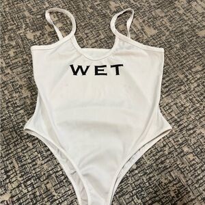Stylish White One-Piece Swimsuit